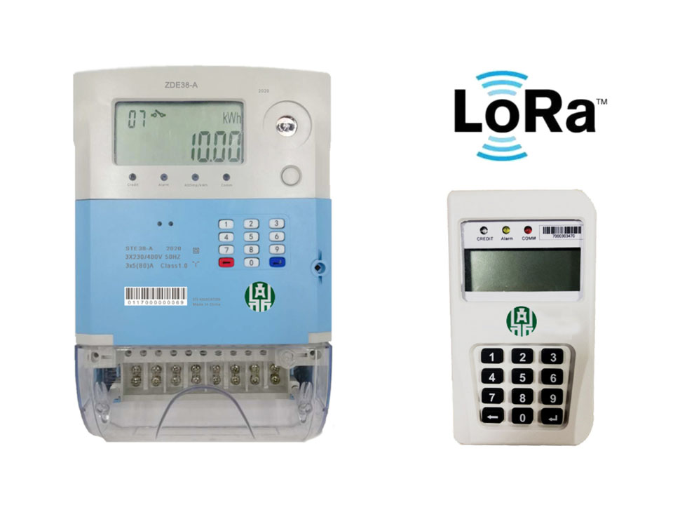 ZDE38-R STS Three Phase Keypad Prepaid Energy Meter with LoRa Module