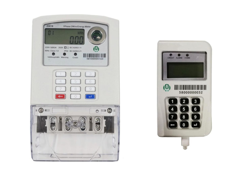 ZDE18 Split Keypad Single Phase Prepaid Electricity Meter with CIU
